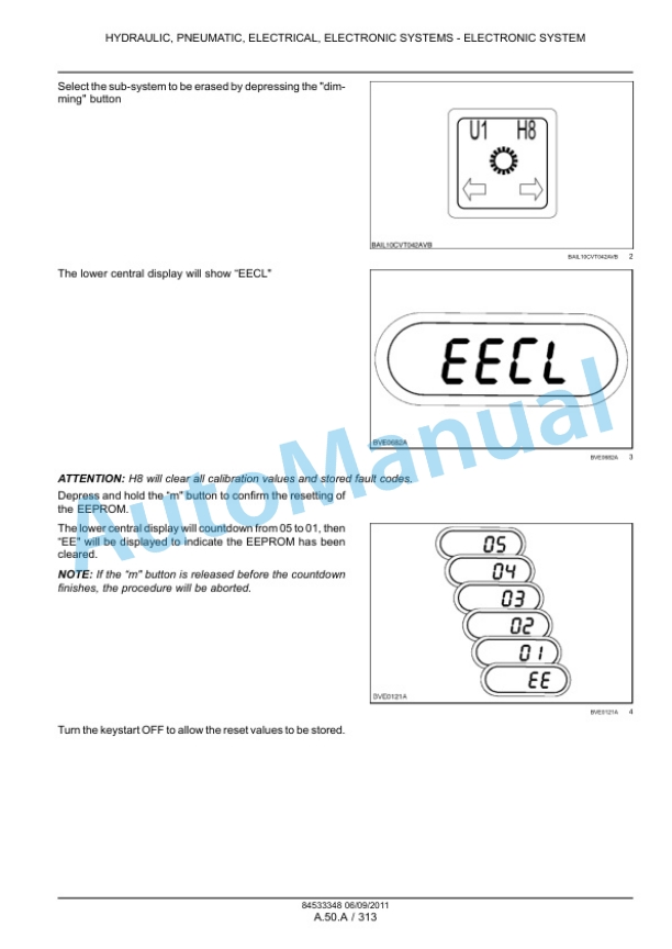 New Holland T7.170 - T7.210 Sidewinder II Auto Command Tractor - T7.170 - T7.210 Sidewinder II Range Command, Power Command Tractor Calibration Booklet 84533348-5