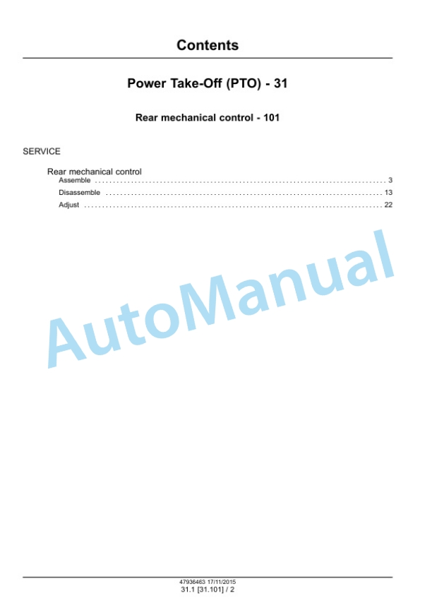 Alternative view of New Holland T7.175, T7.190, T7.210, T7.225 Auto Command Tier 4B Final Tractor Service Manual 47936463