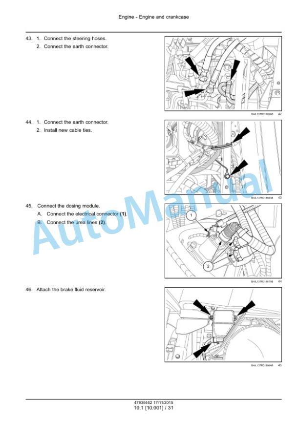 Alternative view of New Holland T7.175, T7.190, T7.210, T7.225 Auto Command Tier 4B Final Tractor Service Manual 47969471