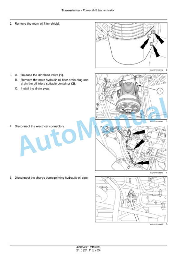 New Holland T7.175, T7.190, T7.210, T7.225 Auto Command Tier 4B Final Tractor Service Manual 47969472-4