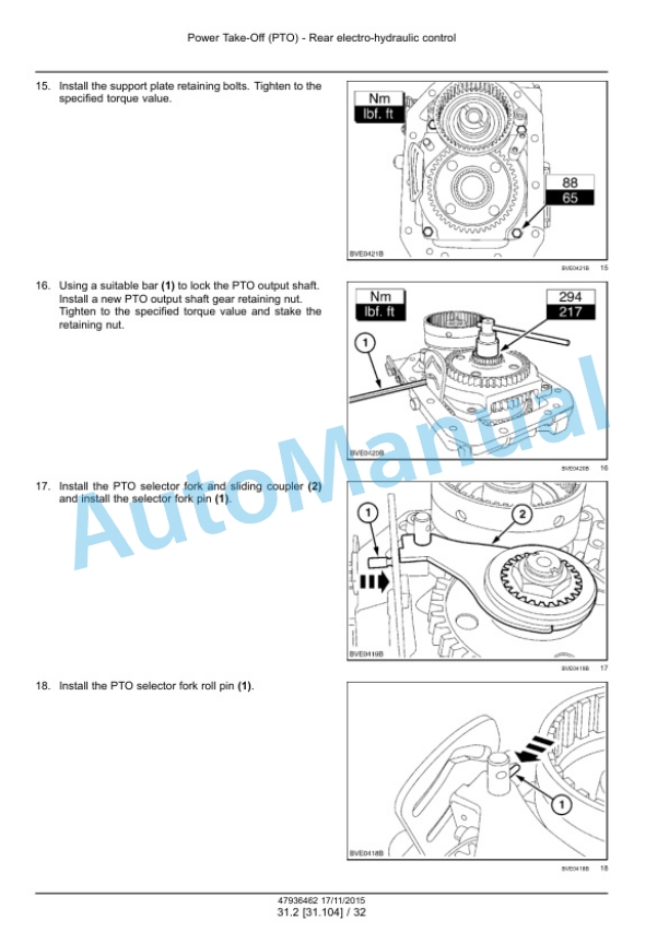 Alternative view of New Holland T7.175, T7.190, T7.210, T7.225 Auto Command Tier 4B Final Tractor Service Manual 47969475