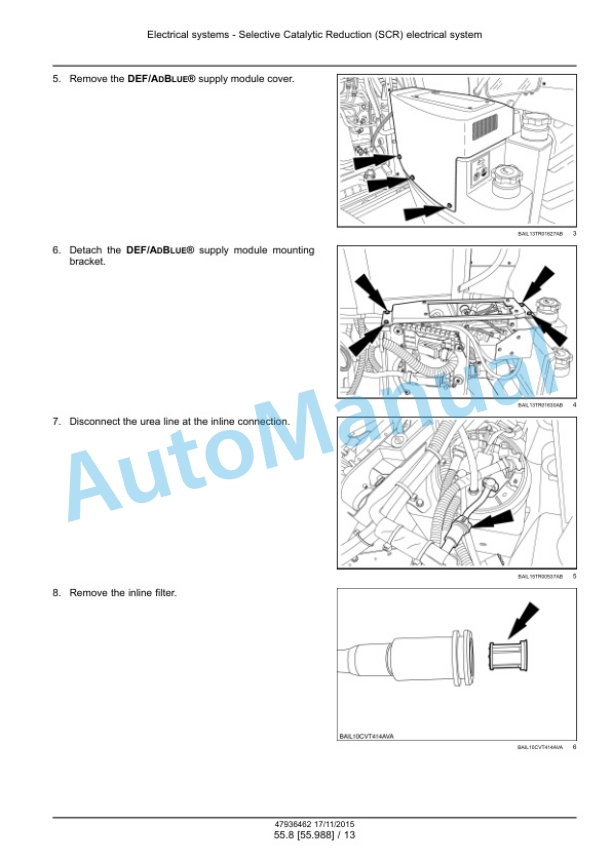 New Holland T7.175, T7.190, T7.210, T7.225 Auto Command Tier 4B Final Tractor Service Manual 47969483-2