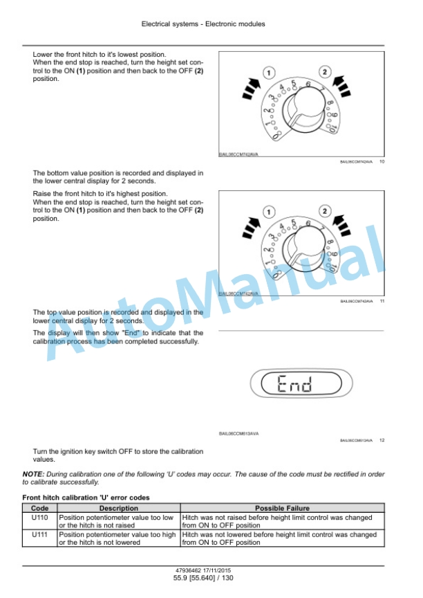 New Holland T7.175, T7.190, T7.210, T7.225 Auto Command Tier 4B Final Tractor Service Manual 47969483-4