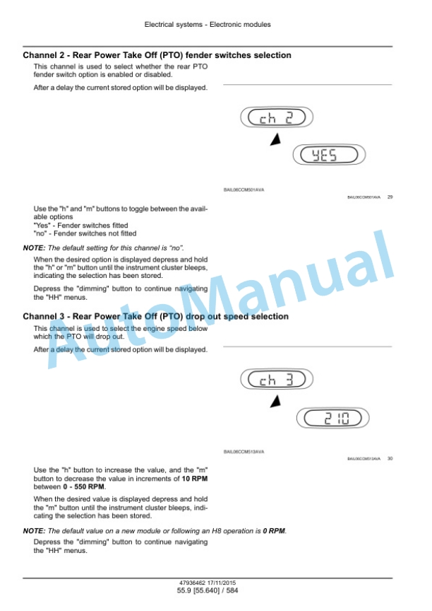 New Holland T7.175, T7.190, T7.210, T7.225 Auto Command Tier 4B Final Tractor Service Manual 47969484-5