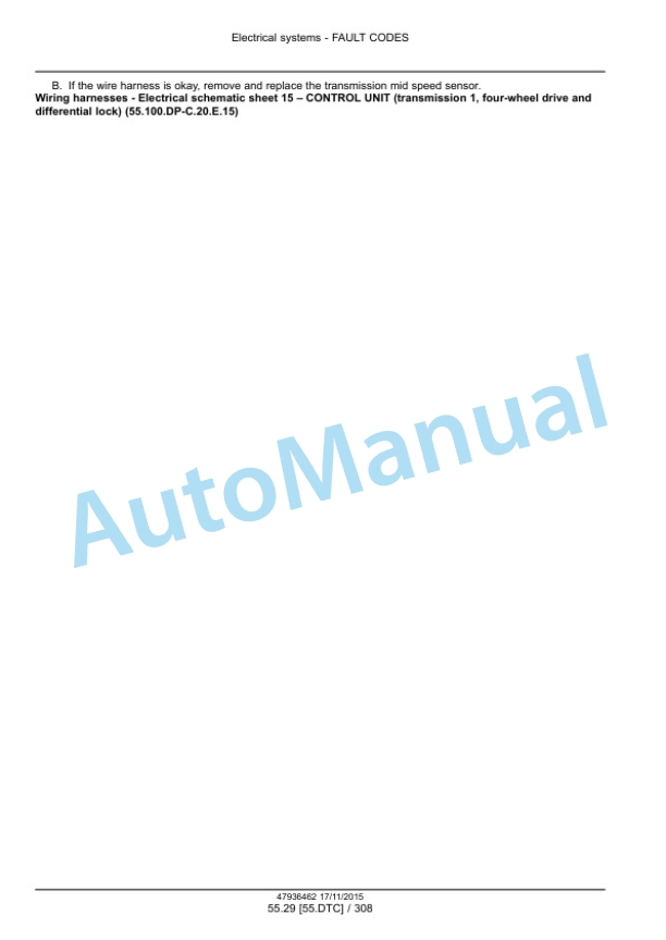 New Holland T7.175, T7.190, T7.210, T7.225 Auto Command Tier 4B Final Tractor Service Manual 47969486-5