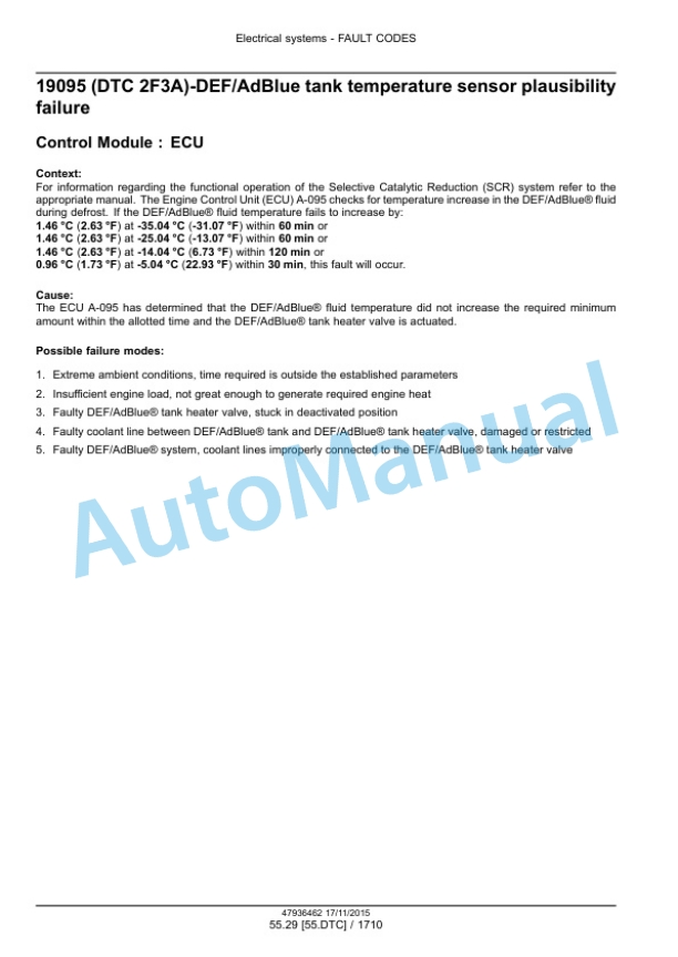 New Holland T7.175, T7.190, T7.210, T7.225 Auto Command Tier 4B Final Tractor Service Manual 47969490-3