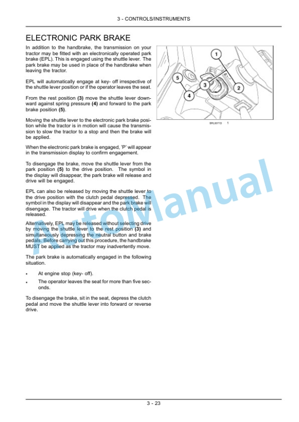 New Holland T7.220, T7.235, T7.250, T7.260 Power Command Tractor Operation and Maintenance Manual 47371836-2