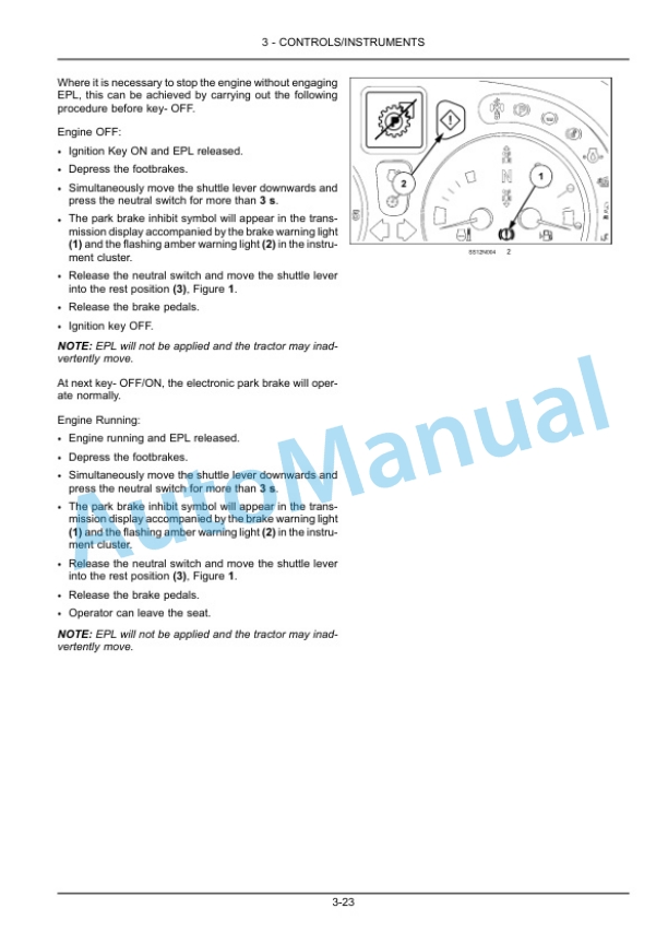Alternative view of New Holland T7.220, T7.235, T7.250, T7.260 Power Command Tractor Operation and Maintenance Manual 47457884