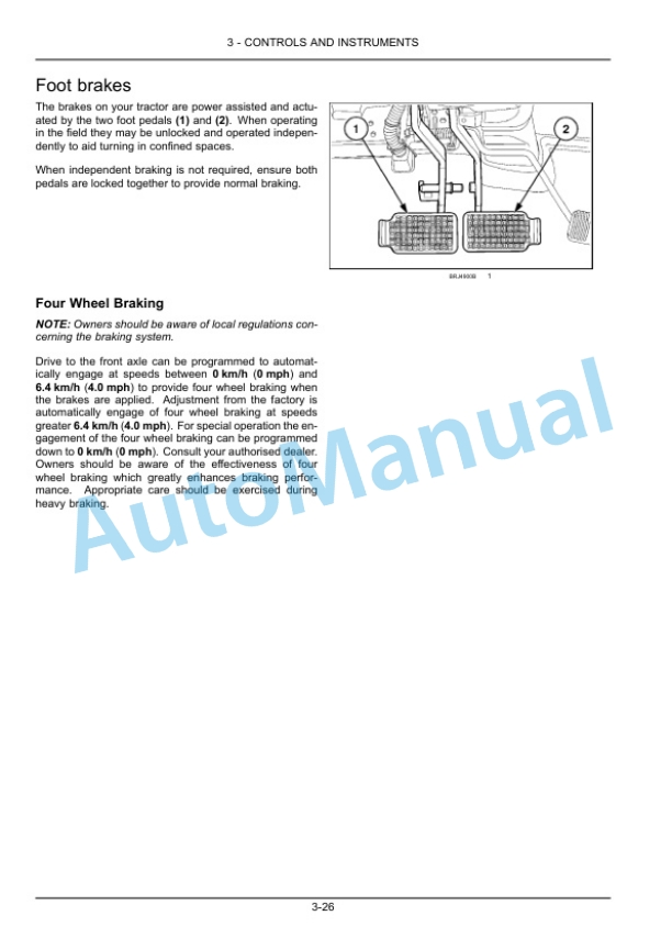 Alternative view of New Holland T7.220, T7.235, T7.250, T7.260 Power Command Tractor Operation and Maintenance Manual 47894410