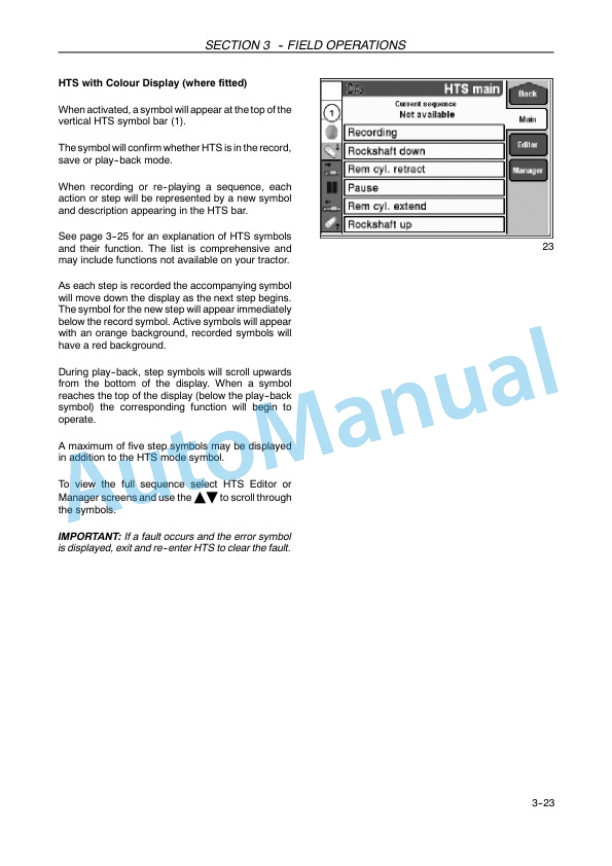 New Holland T7.220, T7.235, T7.250, T7.260 Power Command Tractor Operation and Maintenance Manual 84361992-3