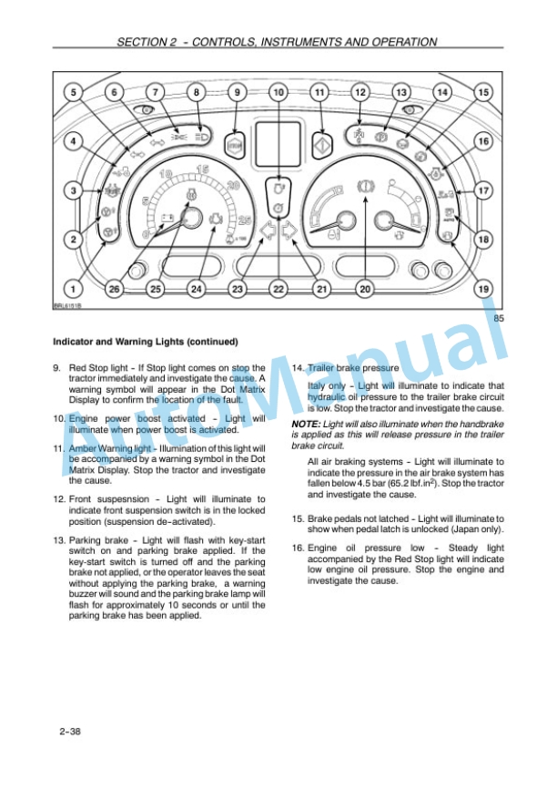 Alternative view of New Holland T7.220, T7.235, T7.250, T7.260 Power Command Tractor Operation and Maintenance Manual 84411764