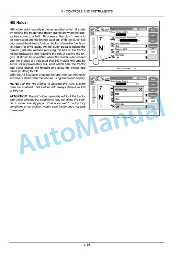 Alternative view of New Holland T7.220, T7.235, T7.250, T7.260 Sidewinder II Power Command Tractor Operation and Maintenance Manual 47894445