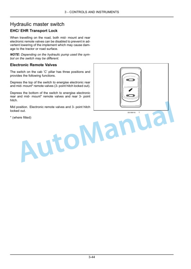 Alternative view of New Holland T7.220, T7.235, T7.250, T7.260 Sidewinder II Power Command Tractor Operation and Maintenance Manual 47894472