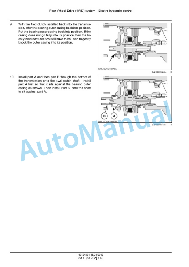 Alternative view of New Holland T7.220, T7.235, T7.250, T7.260, T7.270 Auto Command - Power Command Tractor Service Manual 47524331