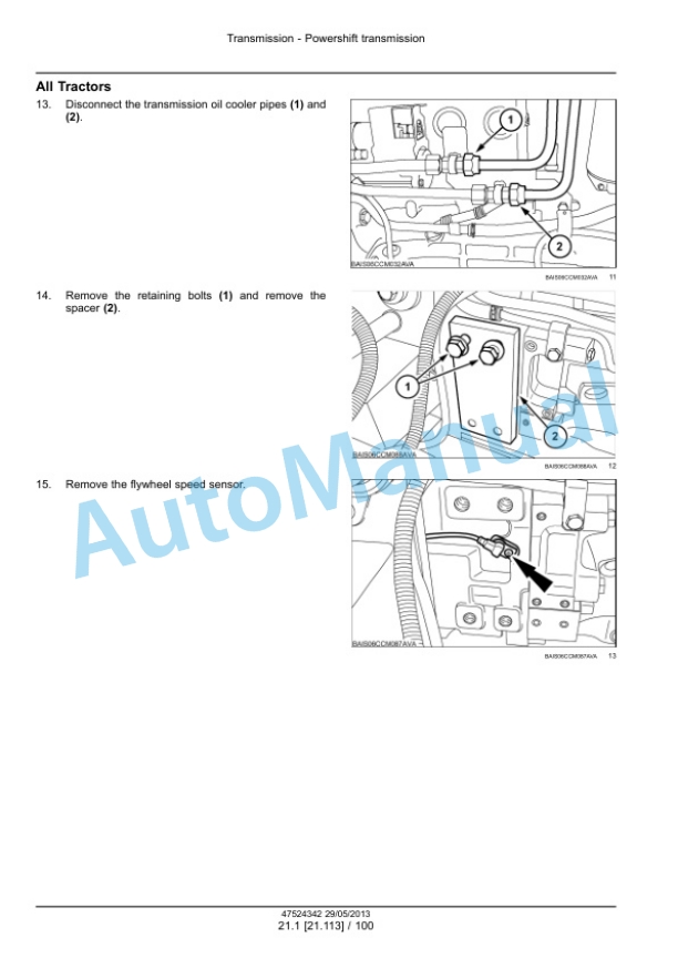 Alternative view of New Holland T7.220, T7.235, T7.250, T7.260, T7.270 Auto Command - Power Command Tractor Service Manual 47567516