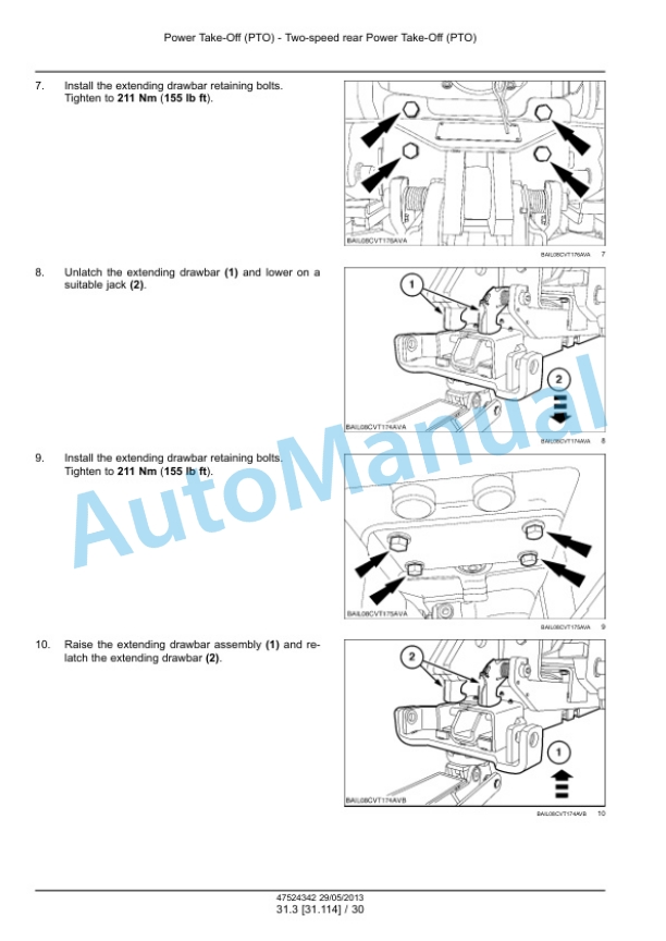 Alternative view of New Holland T7.220, T7.235, T7.250, T7.260, T7.270 Auto Command - Power Command Tractor Service Manual 47567518