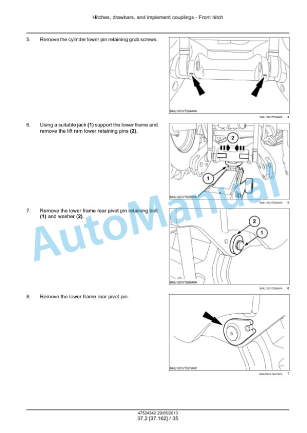 Alternative view of New Holland T7.220, T7.235, T7.250, T7.260, T7.270 Auto Command - Power Command Tractor Service Manual 47567520