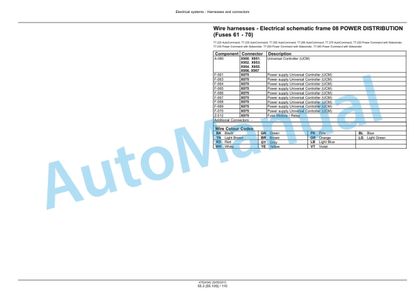 New Holland T7.220, T7.235, T7.250, T7.260, T7.270 Auto Command - Power Command Tractor Service Manual 47567521-4
