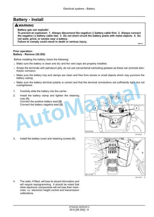New Holland T7.220, T7.235, T7.250, T7.260, T7.270 Auto Command - Power Command Tractor Service Manual 47567524-5