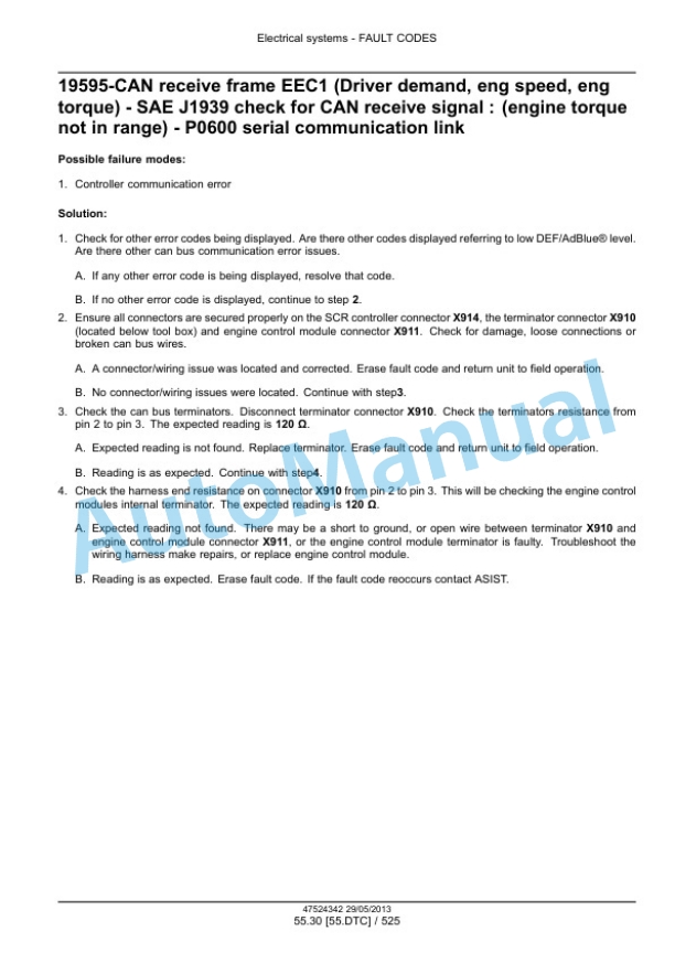 New Holland T7.220, T7.235, T7.250, T7.260, T7.270 Auto Command - Power Command Tractor Service Manual 47567529-2