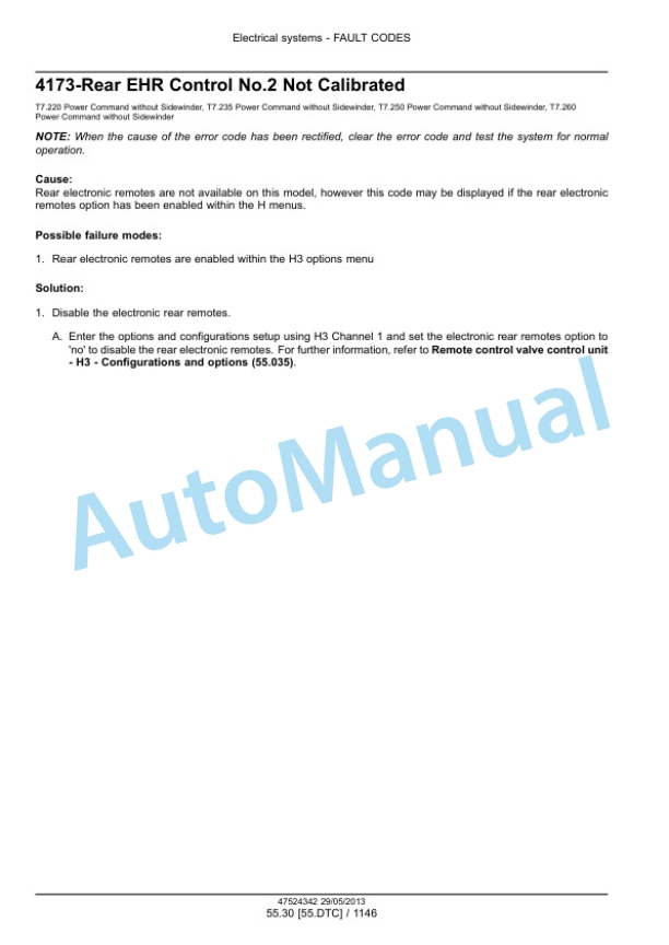 New Holland T7.220, T7.235, T7.250, T7.260, T7.270 Auto Command - Power Command Tractor Service Manual 47567530-4