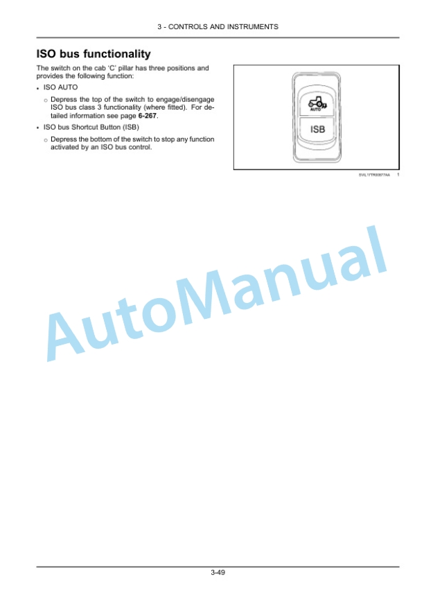 Alternative view of New Holland T7.230, T7.245, T7.260 Sidewinder II Stage IV Tractor Operation and Maintenance Manual 48072405