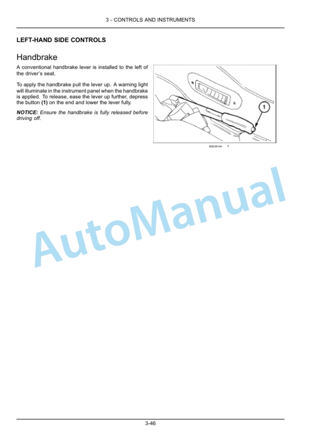 Alternative view of New Holland T7.230, T7.245, T7.260, T7.270 Auto Command Stage IV Sidewinder II Tractor Operation and Maintenance Manual 47960466