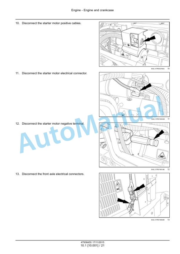 Alternative view of New Holland T7.230, T7.245, T7.260, T7.270 Auto Command Tier 4B Final Tractor Service Manual 47985248