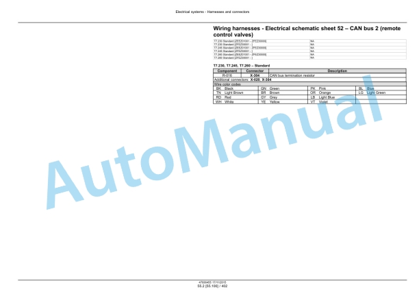 New Holland T7.230, T7.245, T7.260, T7.270 Auto Command Tier 4B Final Tractor Service Manual 47985255-5