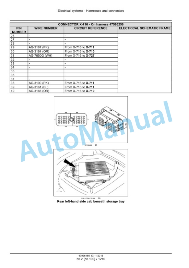 New Holland T7.230, T7.245, T7.260, T7.270 Auto Command Tier 4B Final Tractor Service Manual 47985258-2