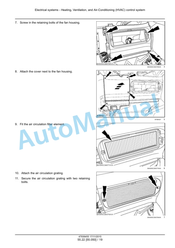 Alternative view of New Holland T7.230, T7.245, T7.260, T7.270 Auto Command Tier 4B Final Tractor Service Manual 47985261