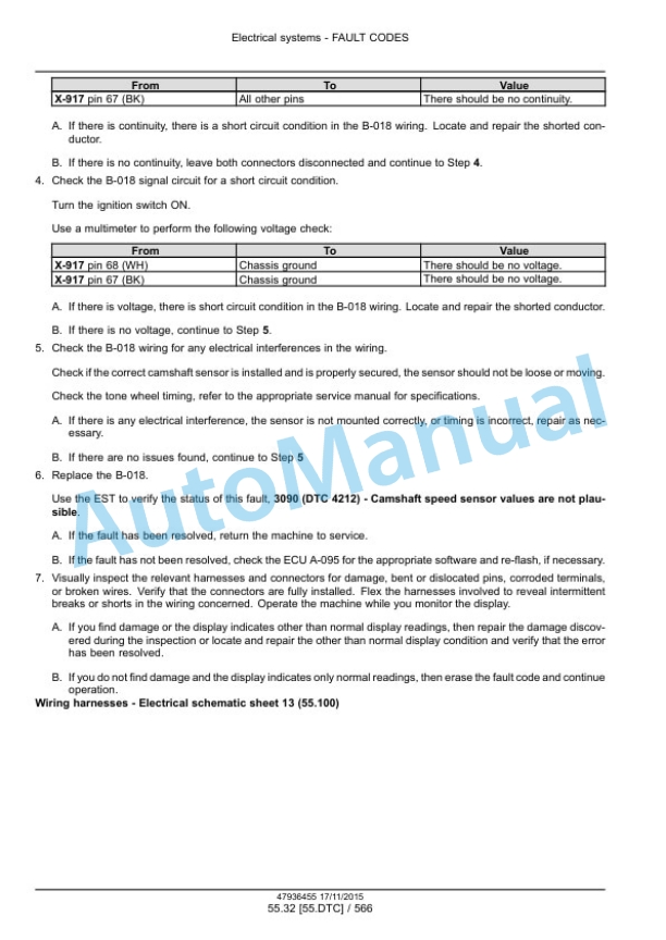 New Holland T7.230, T7.245, T7.260, T7.270 Auto Command Tier 4B Final Tractor Service Manual 47985263-4