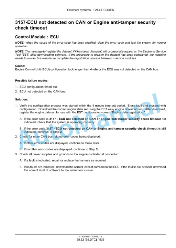 New Holland T7.230, T7.245, T7.260, T7.270 Auto Command Tier 4B Final Tractor Service Manual 47985263-5