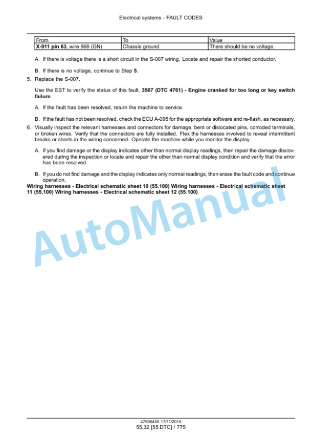 New Holland T7.230, T7.245, T7.260, T7.270 Auto Command Tier 4B Final Tractor Service Manual 47985264-2