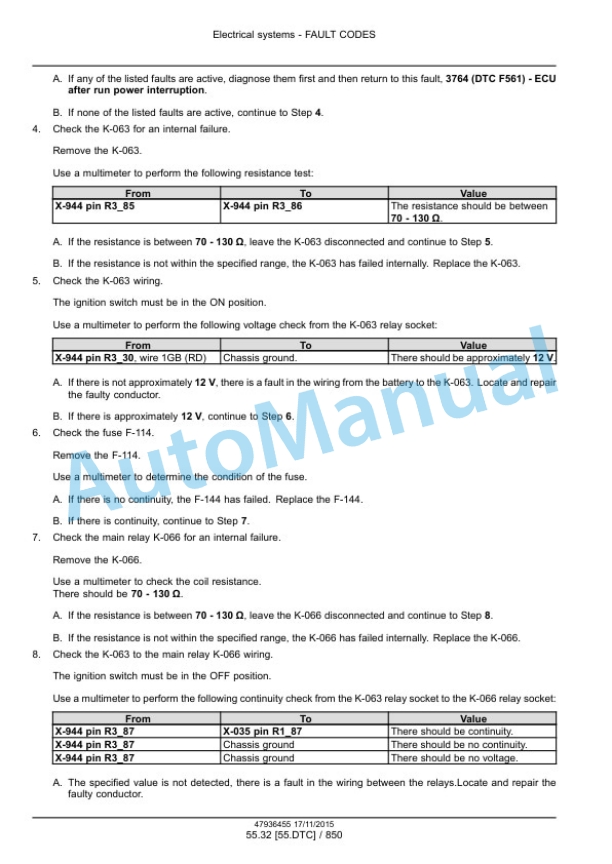 New Holland T7.230, T7.245, T7.260, T7.270 Auto Command Tier 4B Final Tractor Service Manual 47985264-3