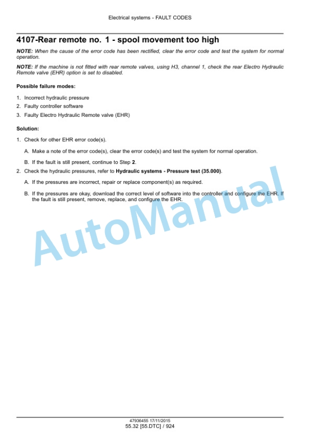 New Holland T7.230, T7.245, T7.260, T7.270 Auto Command Tier 4B Final Tractor Service Manual 47985264-4