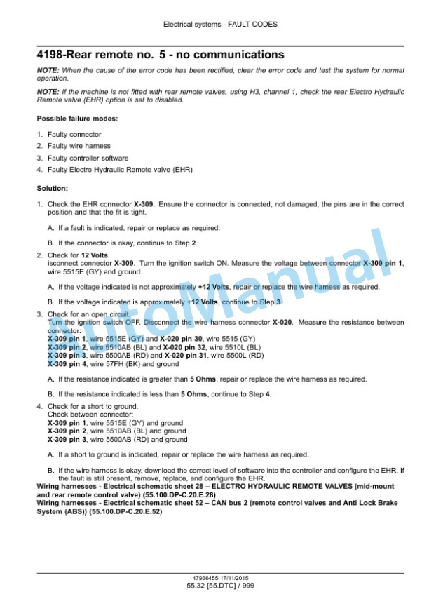 New Holland T7.230, T7.245, T7.260, T7.270 Auto Command Tier 4B Final Tractor Service Manual 47985264-5