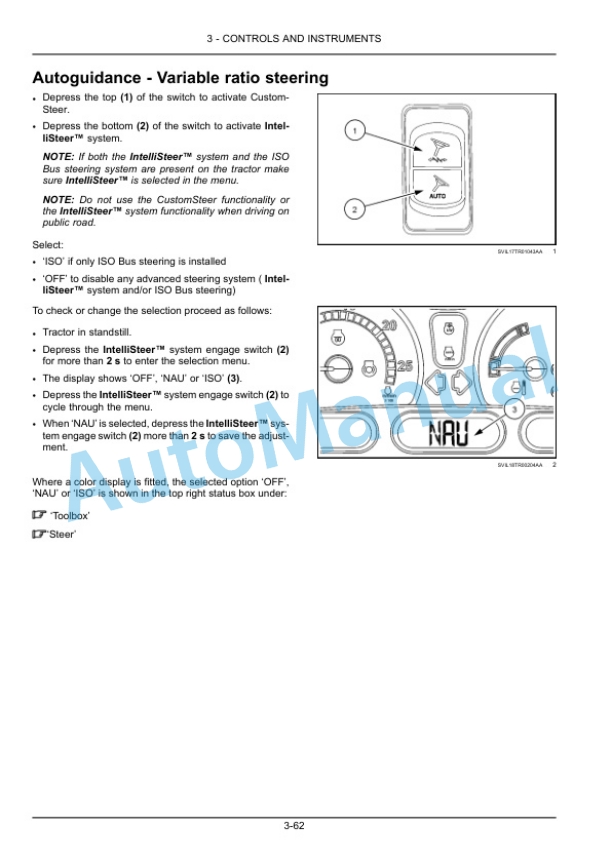 Alternative view of New Holland T7.230, T7.245, T7.260, T7.270 AutoCommand Stage V Tractor Operation and Maintenance Manual 51608032