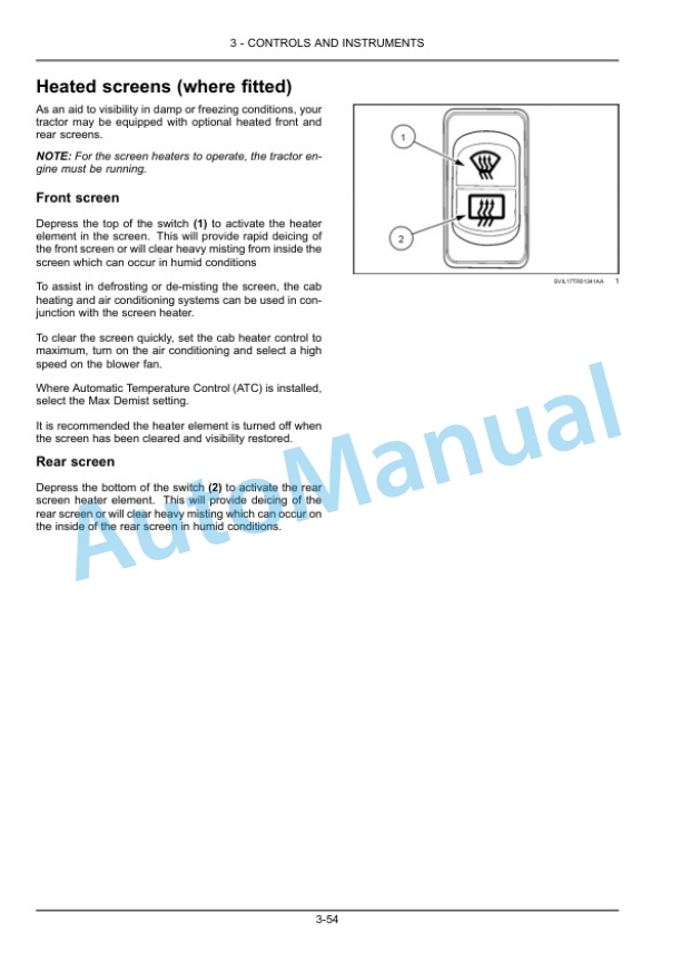 Alternative view of New Holland T7.230, T7.245, T7.260, T7.270 AutoCommand Tier 4B Final Tractor Operation and Maintenance Manual 51519060