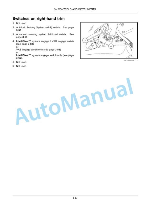 Alternative view of New Holland T7.230, T7.245, T7.260, T7.270 AutoCommand Tier 4B Final Tractor Operation and Maintenance Manual 51519063