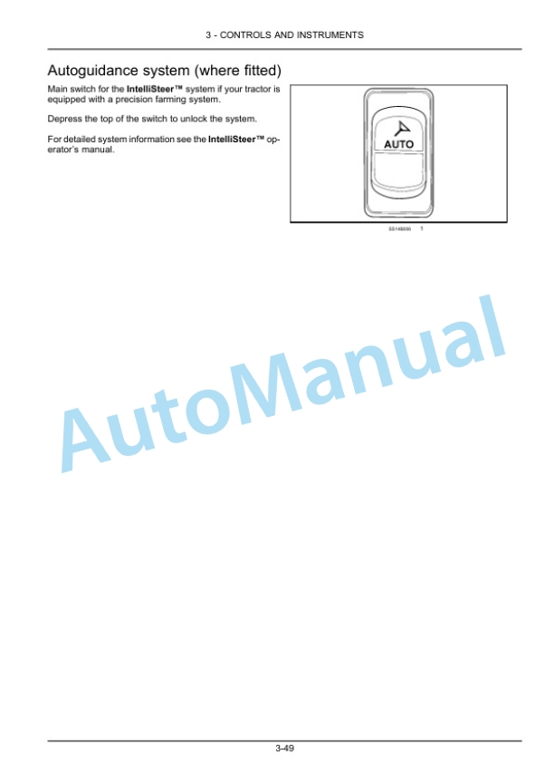 Alternative view of New Holland T7.230, T7.245, T7.260, T7.270 Tier 4B Final Sidewinder II Power Command Tractor Operation and Maintenance Manual 47789223