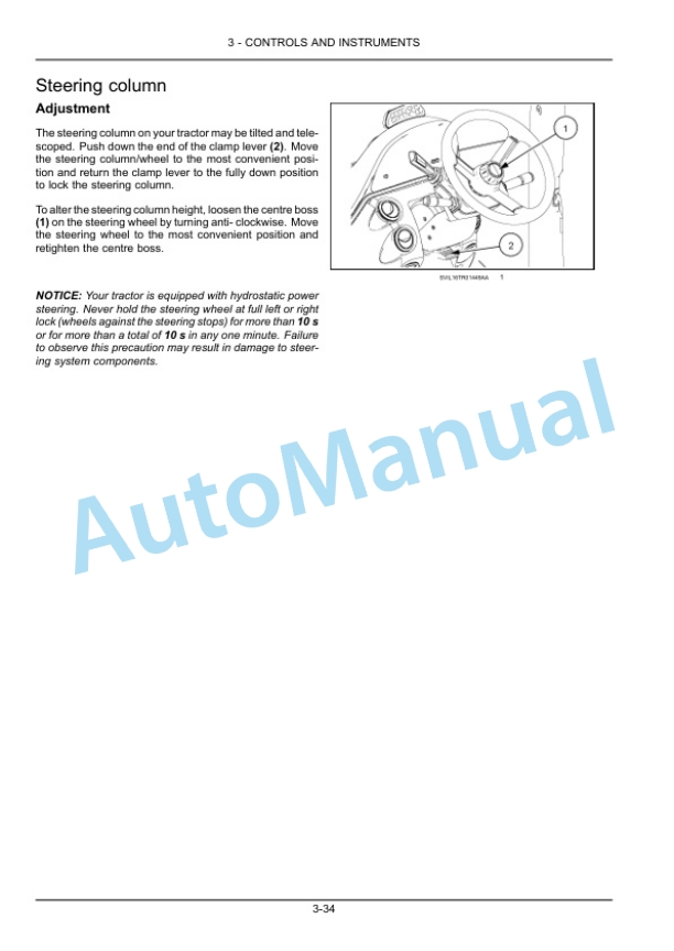 Alternative view of New Holland T7.230, T7.245, T7.260 Tier 4B Final Tractor Operation and Maintenance Manual 47960429
