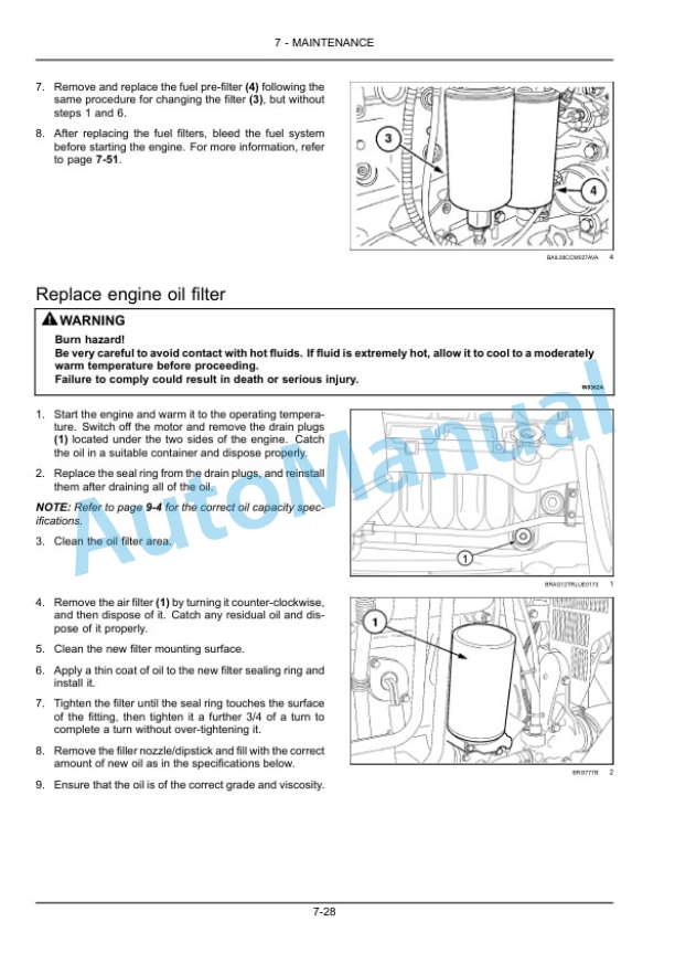 New Holland T7.240, T7.245 Tractor Operation and Maintenance Manual 84417619-5