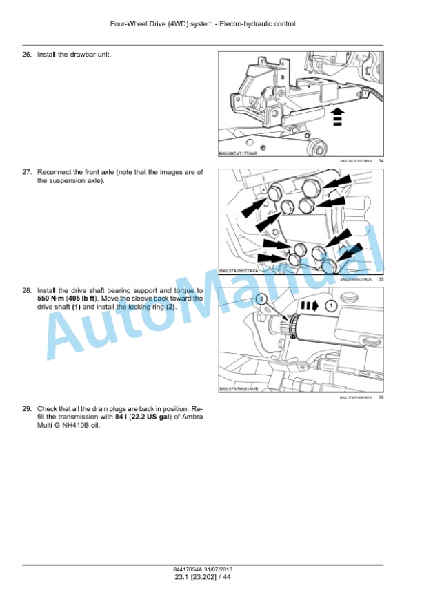 New Holland T7.240, T7.245 Tractor Service Manual 84417654A-2