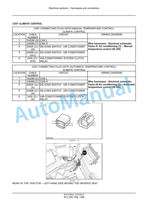 New Holland T7.240, T7.245 Tractor Service Manual 84417654A-5
