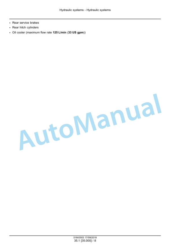Alternative view of New Holland T7.275, T7.290, T7.315 AutoCommand Sidewinder II Tier 4B Final - Stage V Tractor Service Manual 51643503