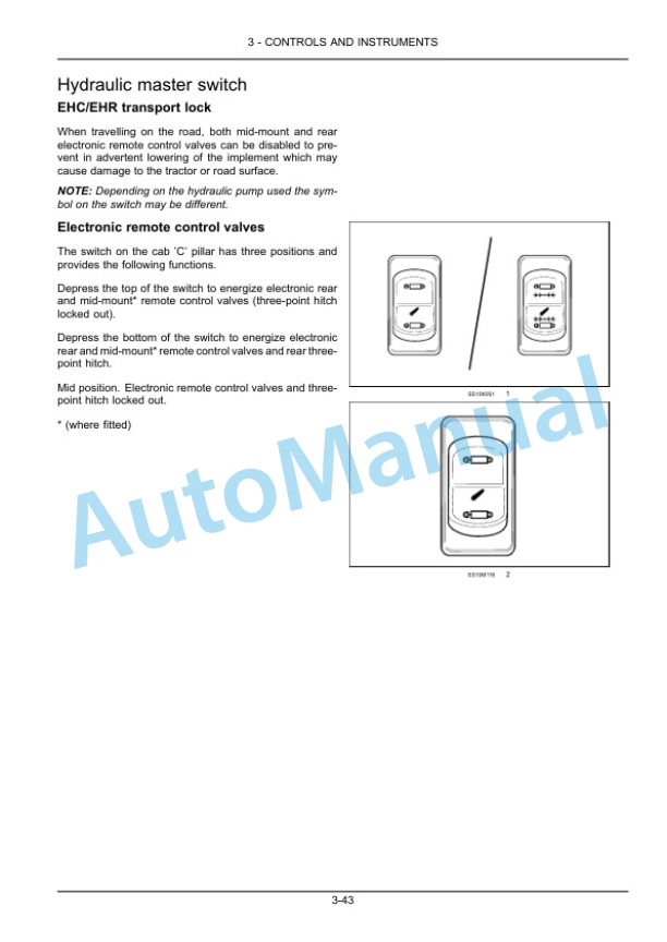 Alternative view of New Holland T7.290, T7.315 Tier 4B Final Sidewinder II Auto Command Tractor Operation and Maintenance Manual 48058878
