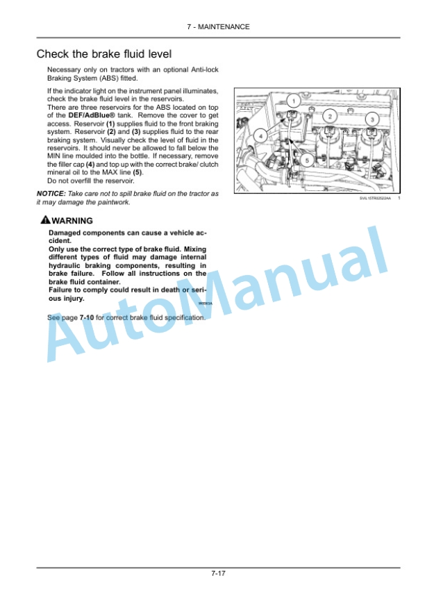 Alternative view of New Holland T7.290, T7.315 Tier 4B Final Sidewinder II Auto Command Tractor Operation and Maintenance Manual 48058879