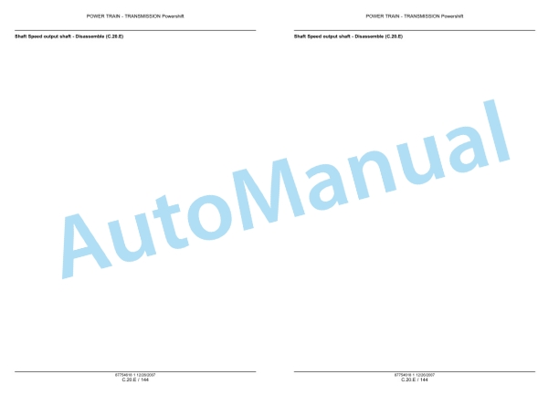 New Holland T8010, T8020, T8030, T8040, T8050 Tractor Repair Manual 87754618-4