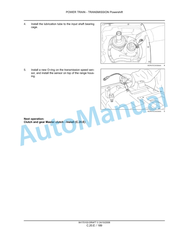New Holland T8010, T8020, T8030, T8040, T8050 Tractor Service Manual 84176620-4